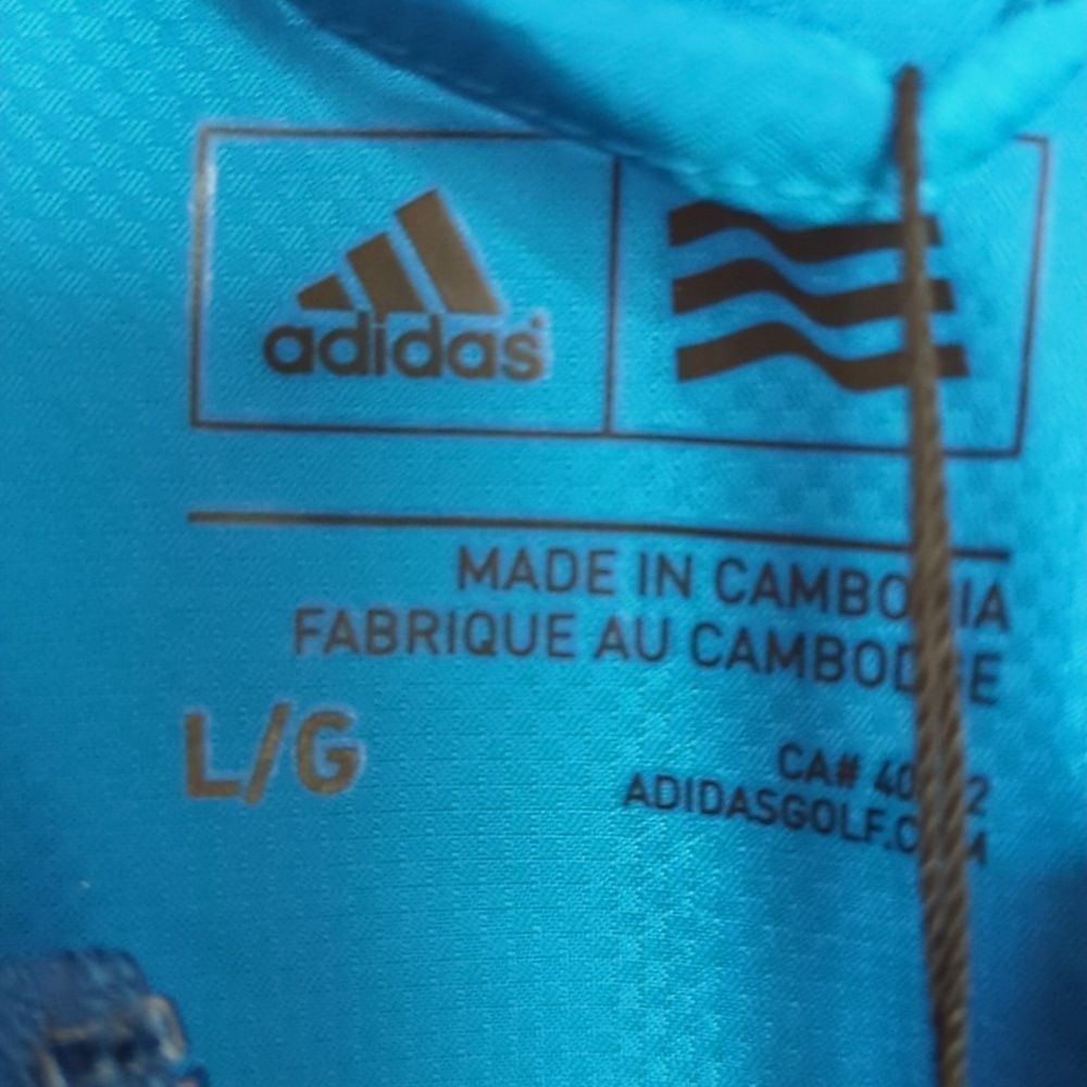 Nwt Adidas Blue Windbreaker L - Picture 3 of 11